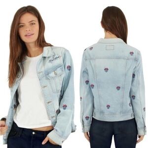 Minnie Mouse Embroidered Denim Jacket by SIWY - XS